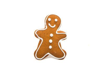 gingerbread man isolated on white background