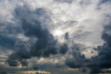 Obraz premium dark storm clouds,clouds with background,Dark clouds before a thunder-storm.