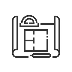 Obraz premium House plan icon