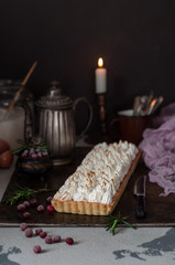 Cranberry Meringue Tart