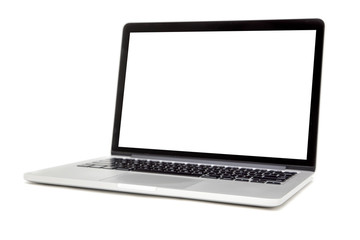 Laptop isolated on the white background - obrazy, fototapety, plakaty