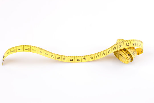 measure tape yellow isolated