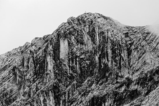 Fototapeta Mountain texture in black and white