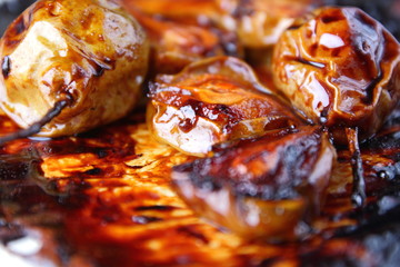 Pear dessert with honey for restaurant