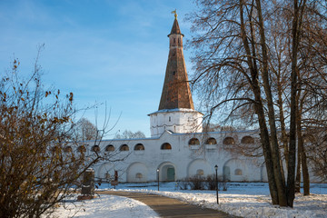 Candle (Clock) Tower. Joseph-Volokolamsk Monastery, the village Teryaevo. Volokolamsk district, Russia