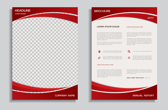 Red brochure template