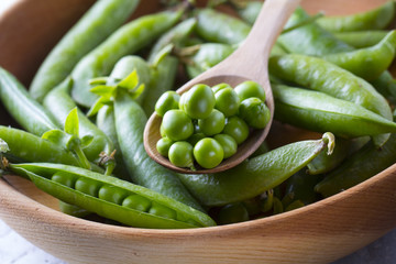 Fresh green peas
