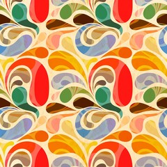 Retro seamless abstract floral pattern