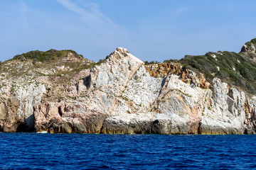 Fototapeta na wymiar small island of Cerboli in the tuscan archipelago, italy