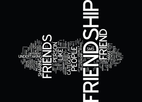 FRIENDSHIP Text Background Word Cloud Concept