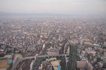 Aussicht auf Osaka von Umeda Sky