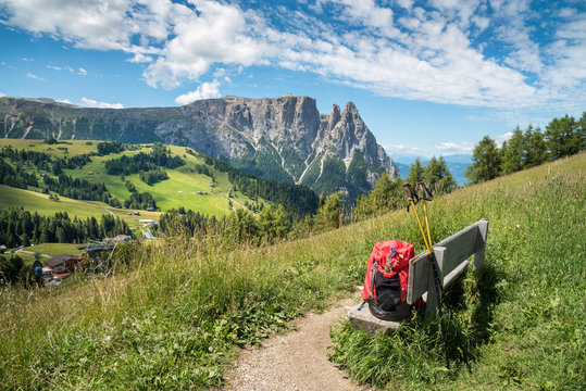 Berg Schlern auf der Seiser Alm / S&uuml;dtirol