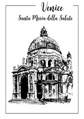 Santa Maria della Salute.Venice. vector sketch