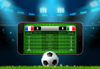 soccer football mobile live scoreboard