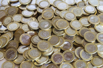 lots of euro coins