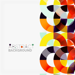 Obraz premium Colorful rings on grey background, modern geometric pattern design