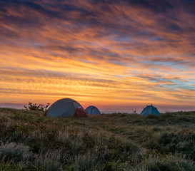 Three Tents At First Light