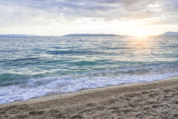 Beautiful sunset on the sea.