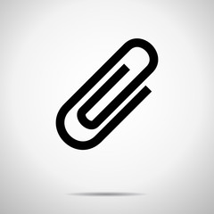 Obraz premium Black Paper Clip Icon