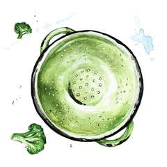 Fototapete Aquarell Abbildungen Sieb. Aquarell Abbildung.  © nataliahubbert