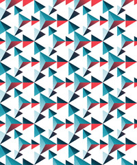 Fototapeta premium Seamless three-dimensional pattern of triangles. Geometric texture.