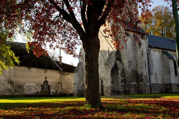 Eglise du petit village D'Ecoivres dans le pas de calais