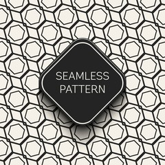 Abstract concept vector monochrome geometric pattern. Black and white minimal background. Creative illustration template. Seamless stylish texture. For wallpaper, surface, web design, textile, decor.
