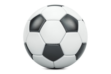 Soccer ball closeup, 3D rendering