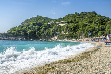 Fototapeta na wymiar Sarakiniko Beach - Parga, Preveza, Epirus, Greece