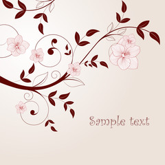 Beautiful vintage background with flowers.