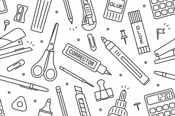 School supplies pattern