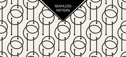 Abstract concept vector monochrome geometric pattern. Black and white minimal background. Creative illustration template. Seamless stylish texture. For wallpaper, surface, web design, textile, decor.