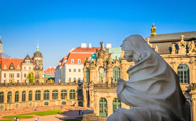 Famous Zwinger palace (Der Dresdner Zwinger) Art Gallery of Dresden, Saxony, Germany