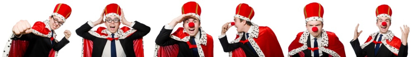 King businessman in funny concept