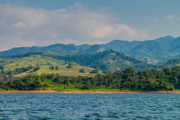 Fototapeta na wymiar Landscape near Laguna de Arenal reservoir, Costa Rica