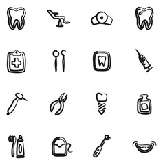 Dentist Icons Freehand 