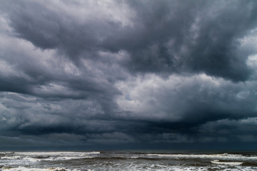 Dramatic stormy weather in Tortuguero, Costa Rica