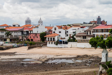 Obraz premium PANAMA CITY, PANAMA - MAY 27, 2016: View of Casco Viejo (Historic Center) of Panama City