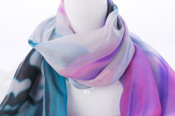 Silk scarf on mannequin