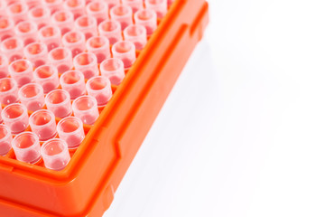 orange tip box for scientific experiment and Medical Research. Scientific card, poster and cover.