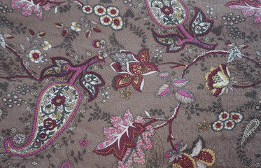 cloth painted texture folksy rustic flower pattern