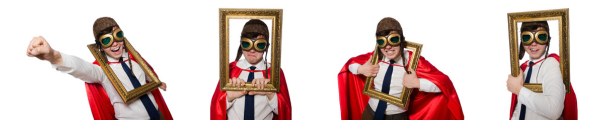 Funny hero isolated on the white