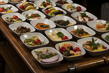 Various graves, appetizers