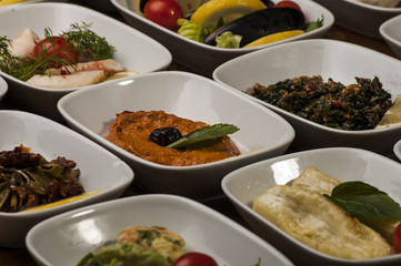 Various graves, appetizers