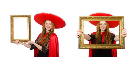 Funny mexican isolated on the white