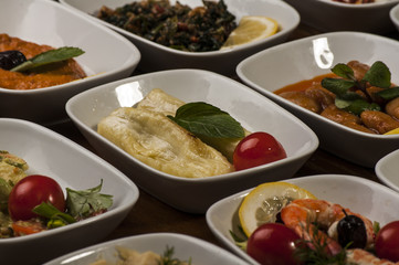 Various graves, appetizers