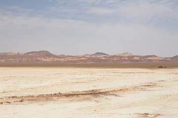 Fototapeta na wymiar Salt Lake at Lut Desert, Khorasan Razavi, Iran