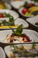 Various graves, appetizers