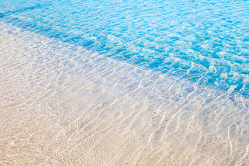 Caribisch strand en helderblauwe oceaan