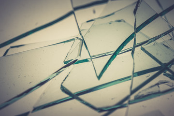 Shattered glass shards